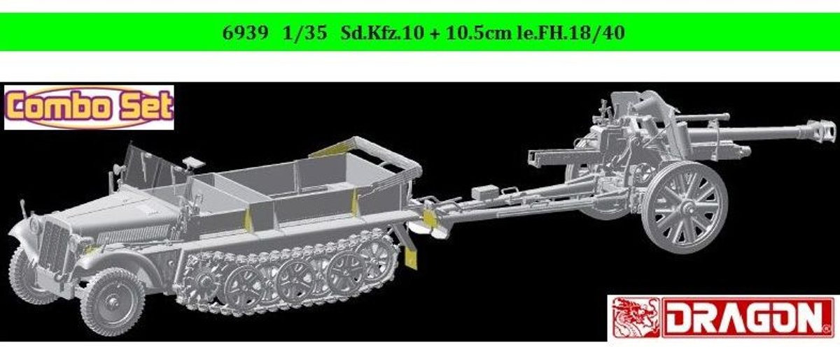 Dragon - Sd.kfz.10 + 10.5cm Le.fh.18/40 1:700 (1/19) * (Dra6939)