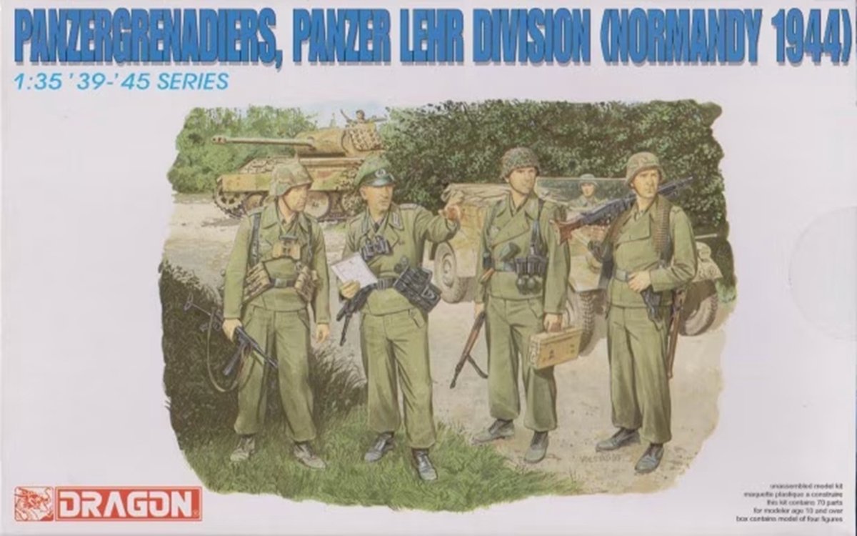 Dragon Modelbouwpakket Militaire voertuigen - 6111 Panzergrenadiers - Panzer Lehr Division - Normandy 1944 - Figuren Plastic - 1:35 -