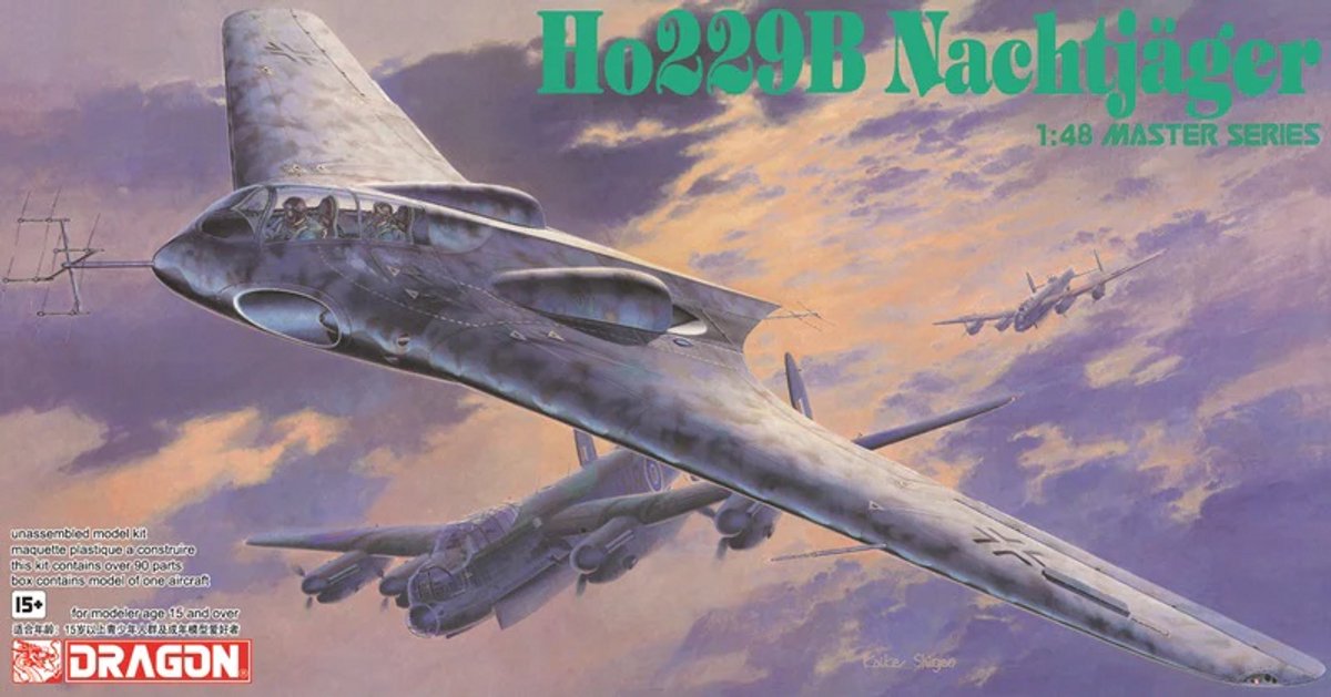 Dragon Modelbouwpakket Vliegtuigen - 5511 Horten Ho 229B - Nachtjäger - Vliegtuig Plastic - 1:48 -