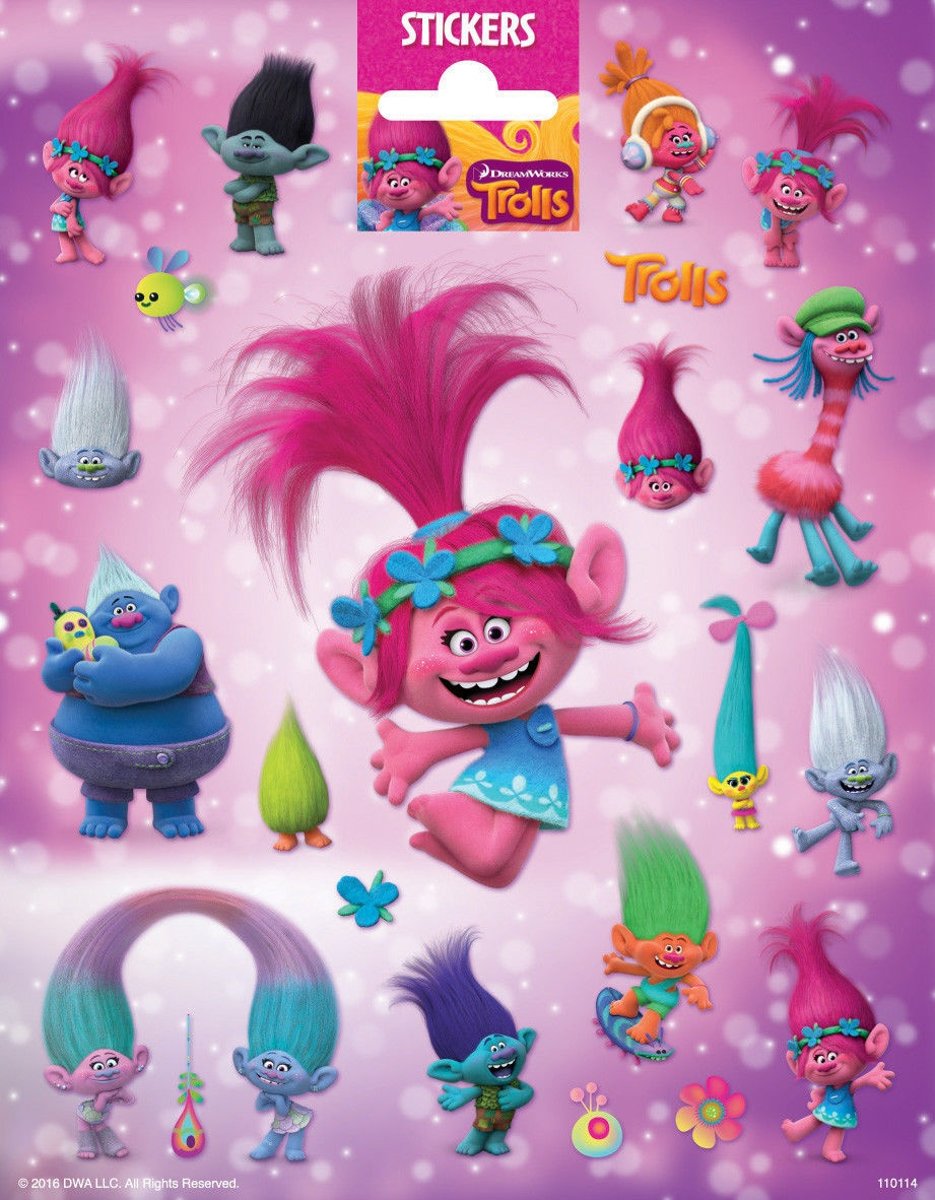 Dreamworks Trolls Stickers 1 Stickervel