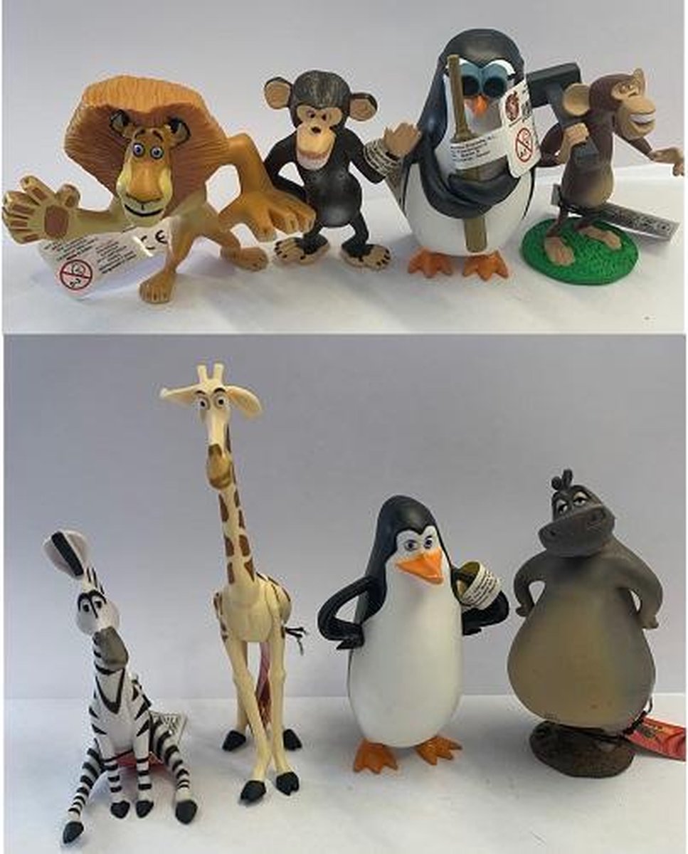 Madagascar Dreamworks speelfiguren speelset (met o.a. leeuw)