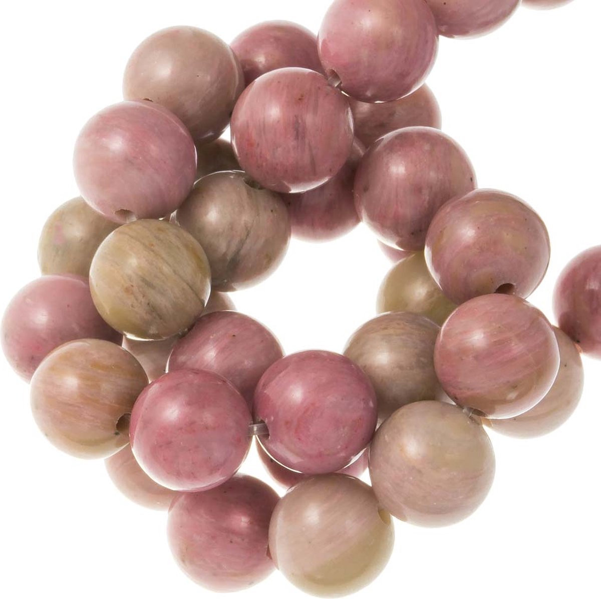Rhodoniet Kralen (8 mm) 45 Stuks
