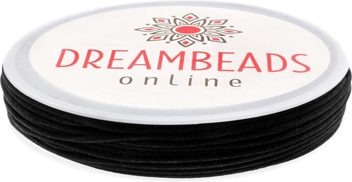 Satijnkoord (2 mm) Black (8 Meter)