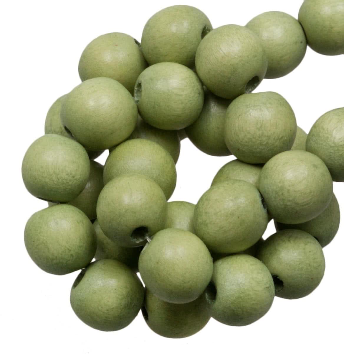 Houten Kralen Vintage Look (10 mm) Pistachio (86 stuks)