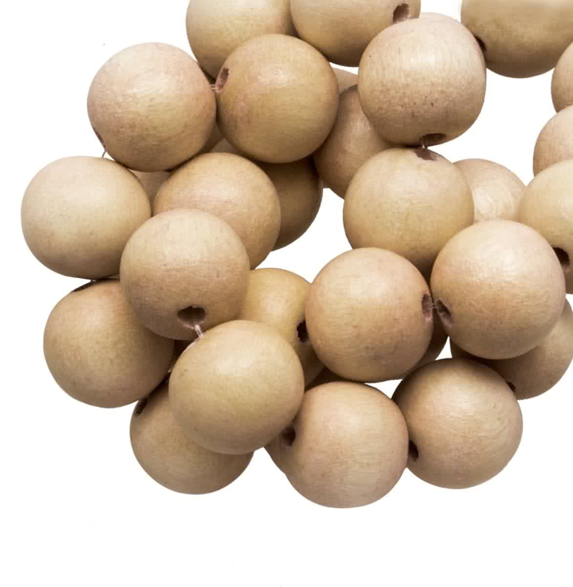 Houten Kralen Vintage Look (12 mm) Ecru (70 stuks)