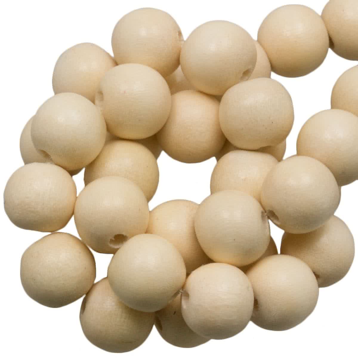 Houten Kralen Vintage Look (8 mm) Blanched Wood (208 stuks)