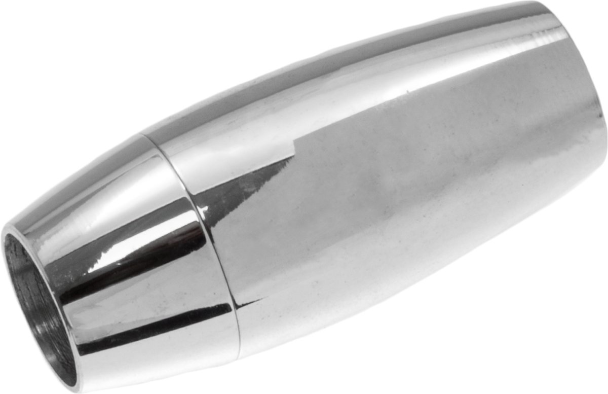 Stainless Steel Magneetslot (Binnenmaat 8 mm) Antiek Zilver (1 Stuk)