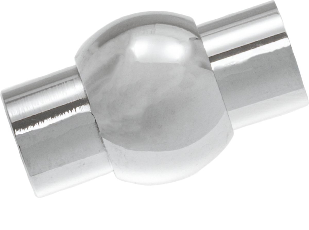 Stainless Steel Magneetslot (Binnenmaat 8 mm) Antiek Zilver (1 Stuk)