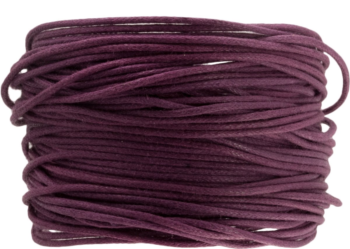 Waxkoord (1 mm) Grapeade (9,5 Meter)