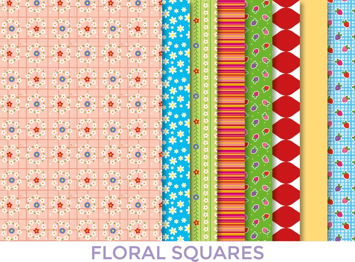 Making Couture Fabric Set kit Floral squares