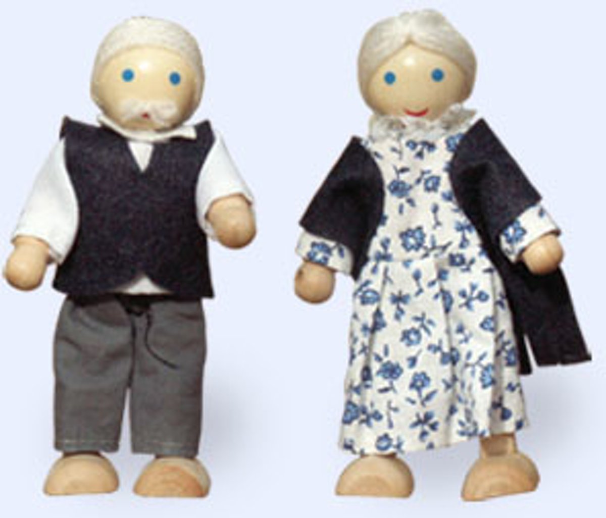 Poppenhuis popjes Opa en Oma Bakker