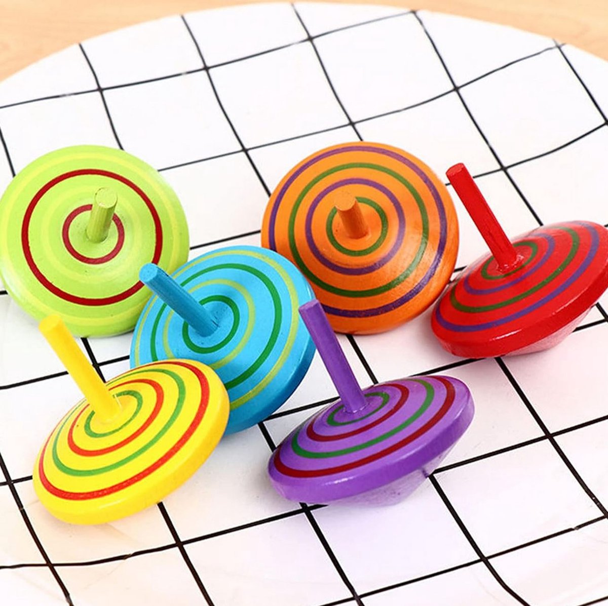 10 stuks houten tolletjes 4 cm