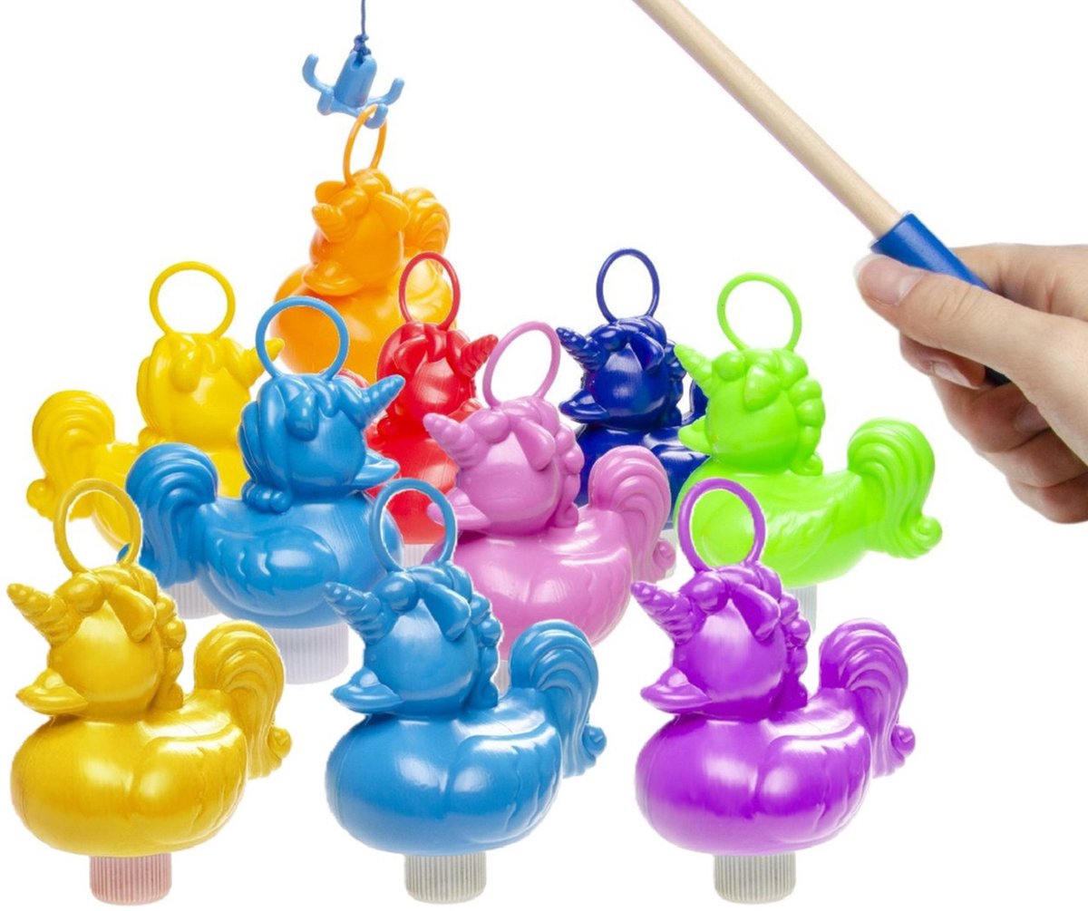Duckiez Hengelspel / eendjes vangen kermis spel - voor kinderen - met 10 eendjes - en 2 hengels
