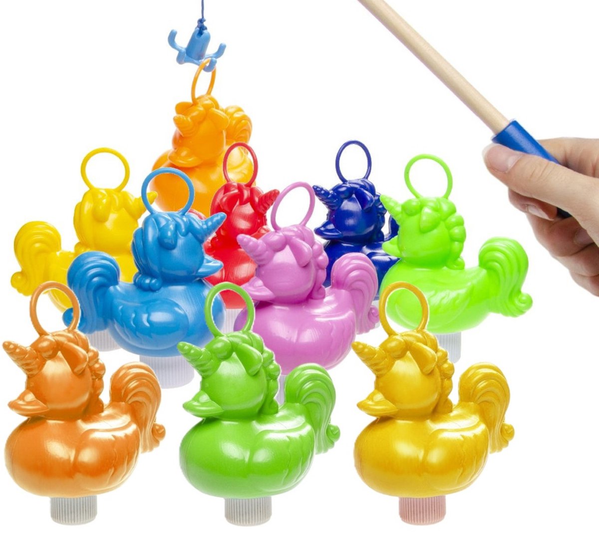 Duckiez Hengelspel / eendjes vangen kermis spel - voor kinderen - met 10 eendjes - en 2 hengels
