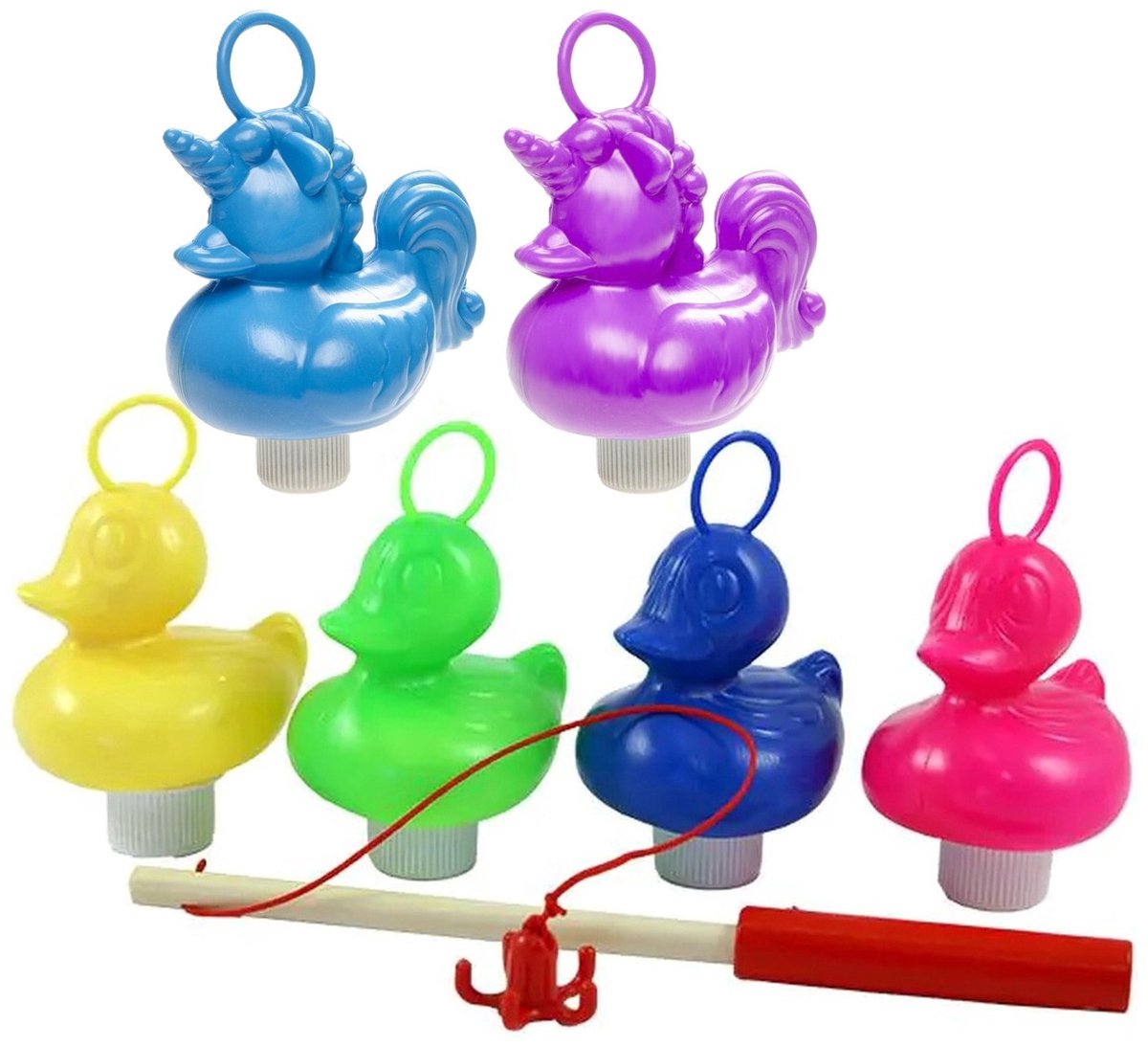 Duckiez Hengelspel / eendjes vangen kermis spel - voor kinderen - met 6 eendjes - en 1 hengels
