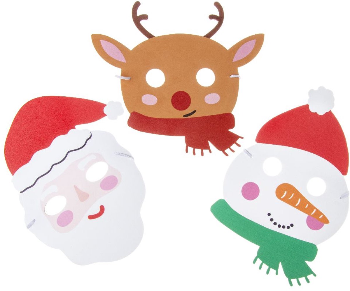 Duckiez Kerstmis Masker In Foam - 1 stuk