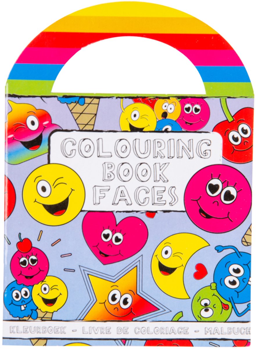Duckiez Kleurboek Met stickers Lachgezicht - 48 stuks