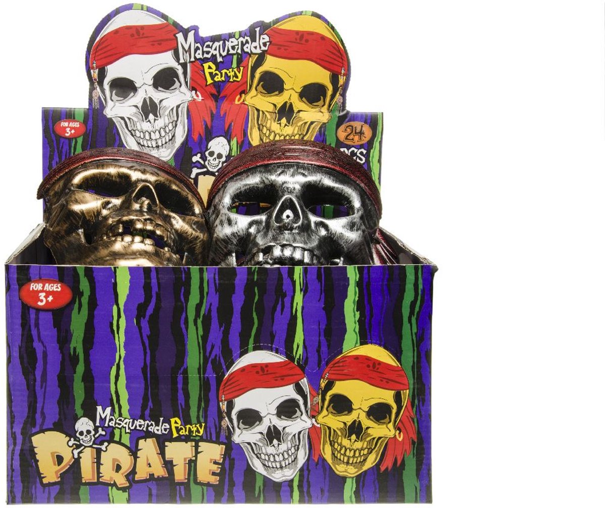 Duckiez Piratennmasker Zilver/Goud - 1 stuk