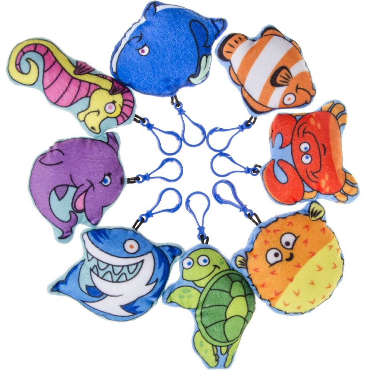 Duckiez Pluche Sleutelhanger Zeedieren - 960 stuks (Bulk Deal)