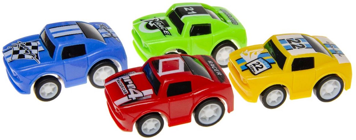 Duckiez Pull Back Sportauto - 48 stuks