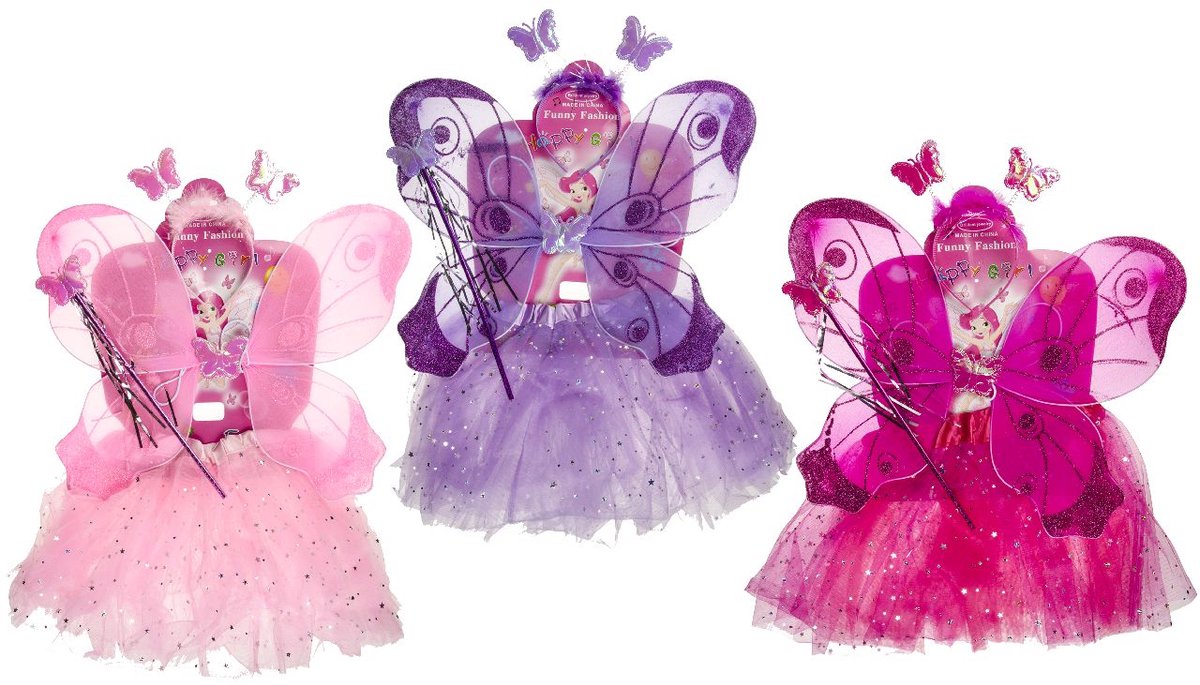   Vleugels Rokje staf & Tiara - 1 stuk