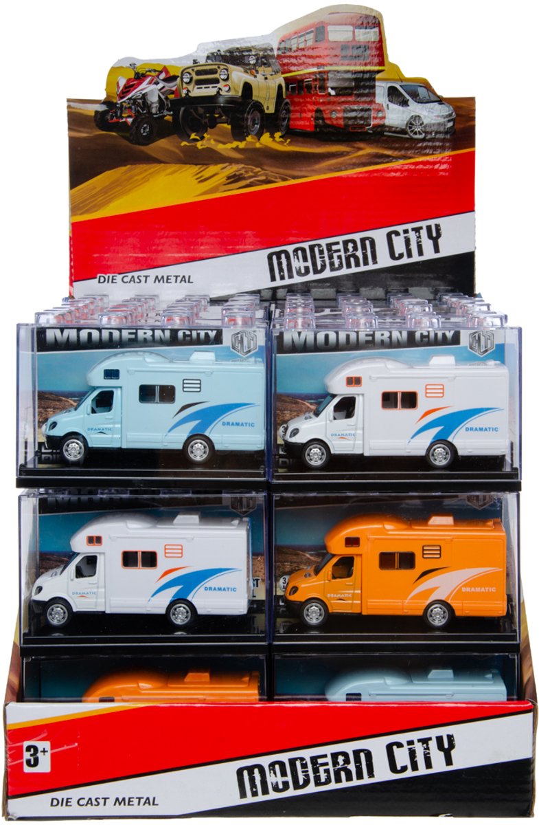 Duckiez diecast camper pull back - 1 stuk