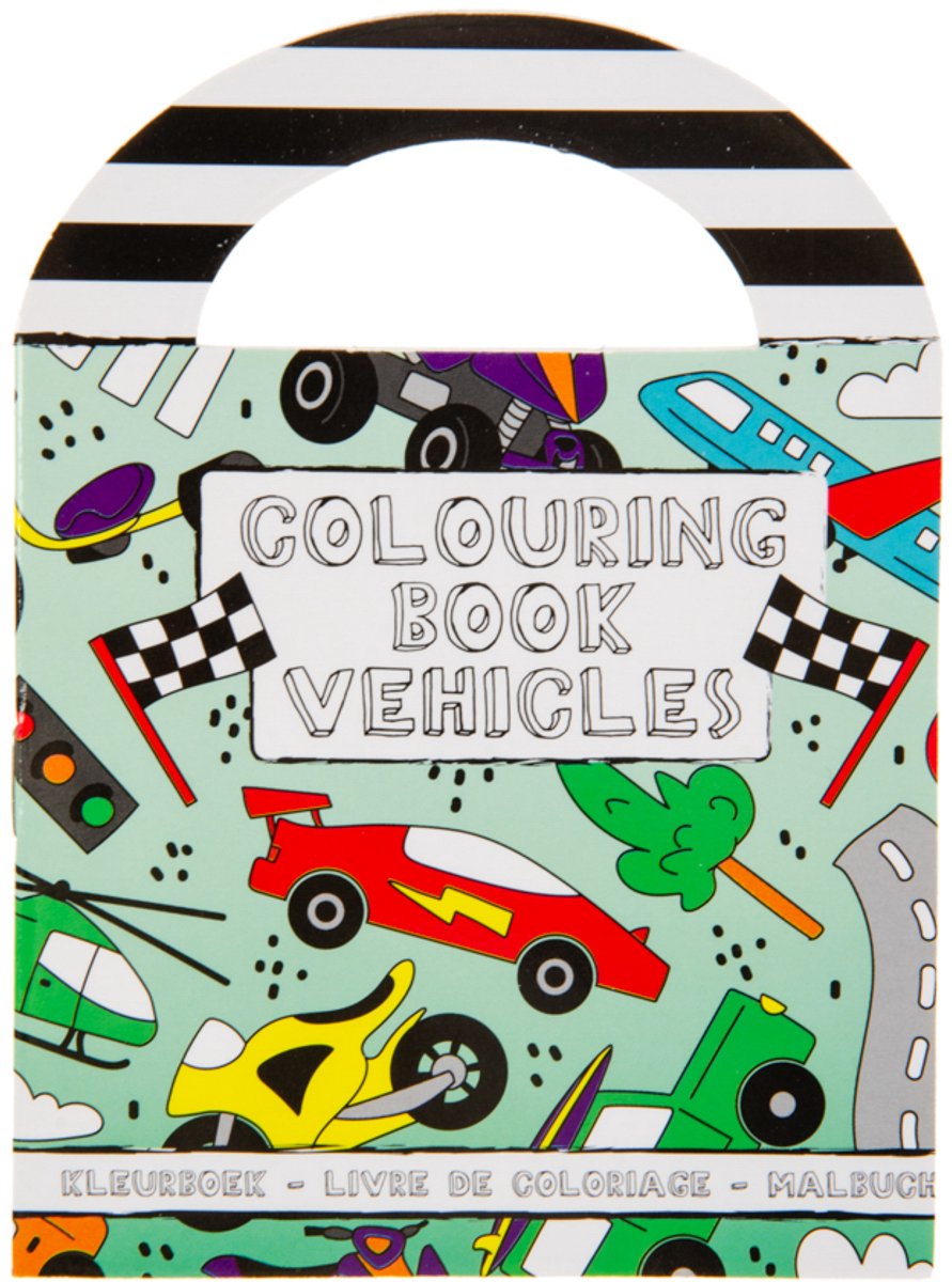 Duckiez kleurboekje met stickers voertuigen - 1 stuk