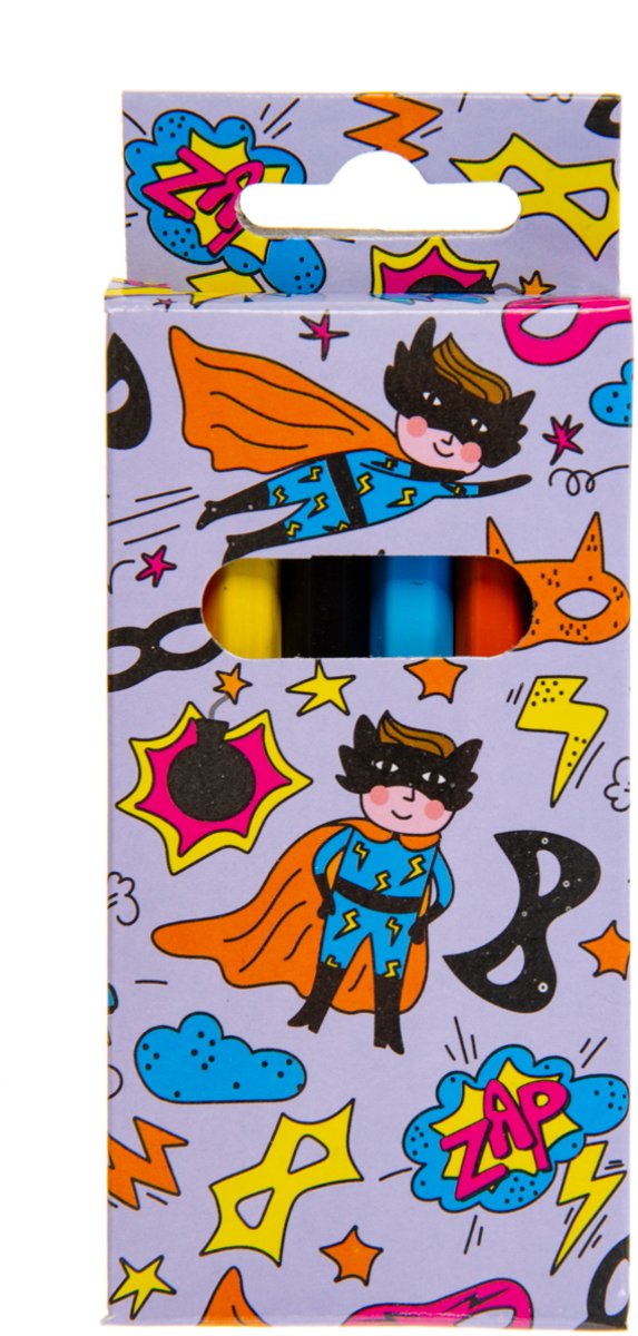 Duckiez kleurpotloden superhelden 6st. - 1 stuk