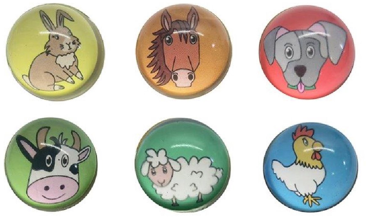 Duckiez stuiterbal Boerderijdieren 32Mm - 50 stuks