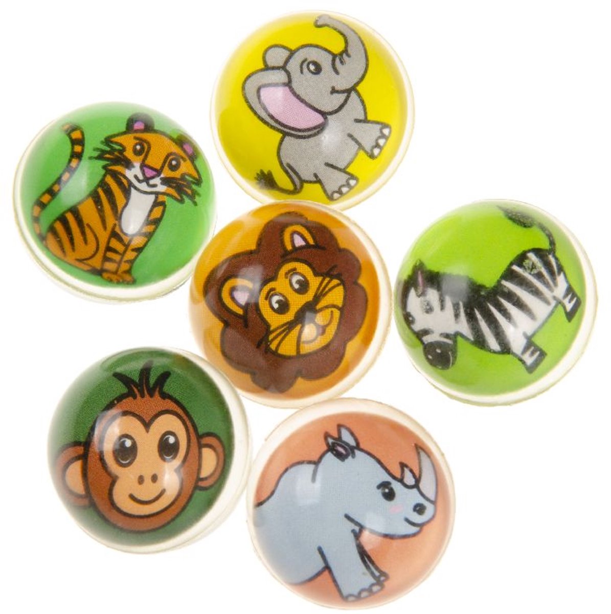 Duckiez stuiterbal Wilde Dieren 32Mm - 1000 stuks (Bulk Deal)