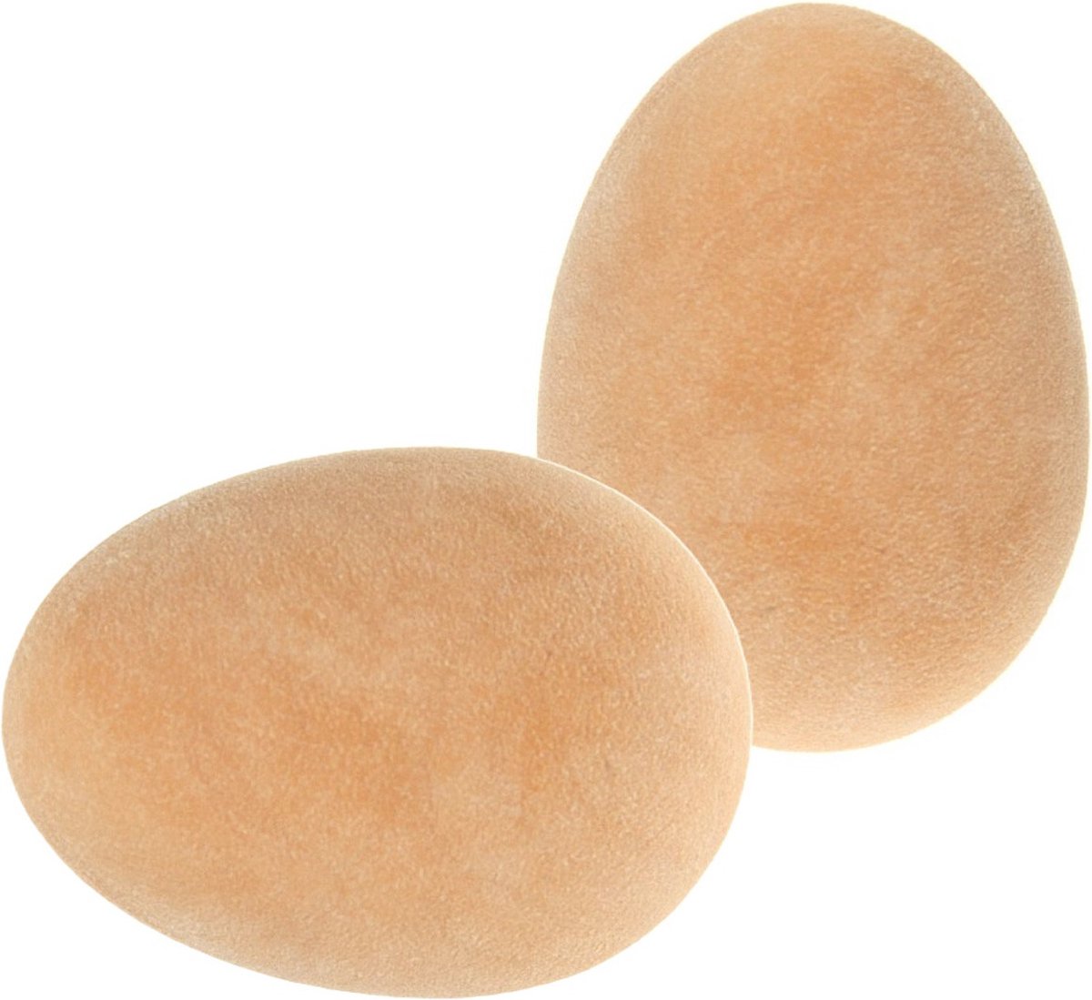 Nep stuiterend ei - 10x - rubber - bruin - stuiterbal fop eieren