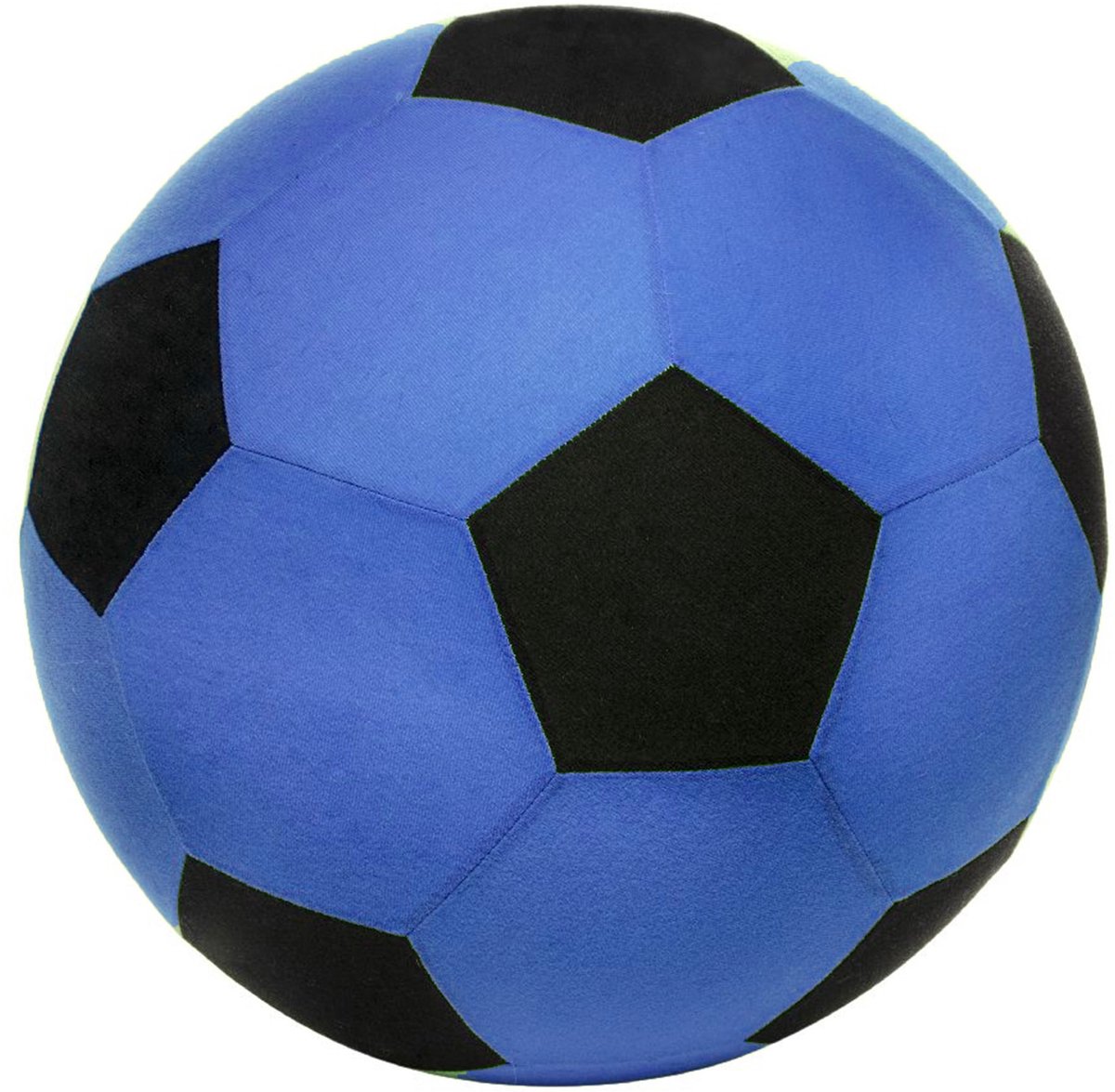 Softbal foam - voetbal print - blauw - zacht - dia 50 cm - speelgoed ballen