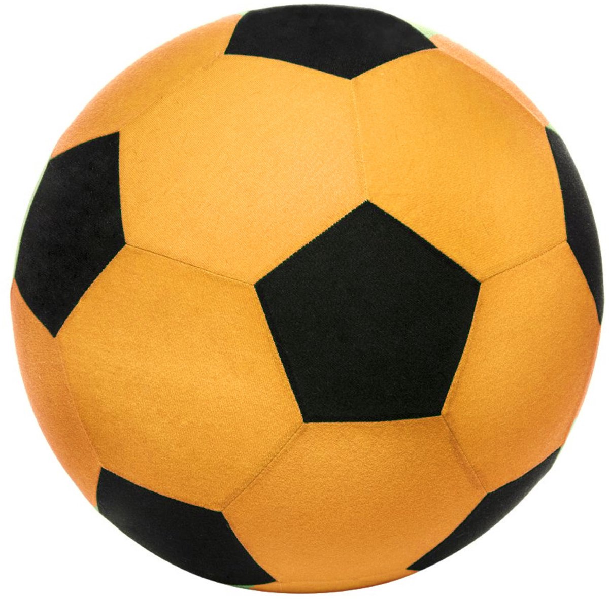 Softbal foam - voetbal print - oranje - zacht - dia 50 cm - speelgoed ballen
