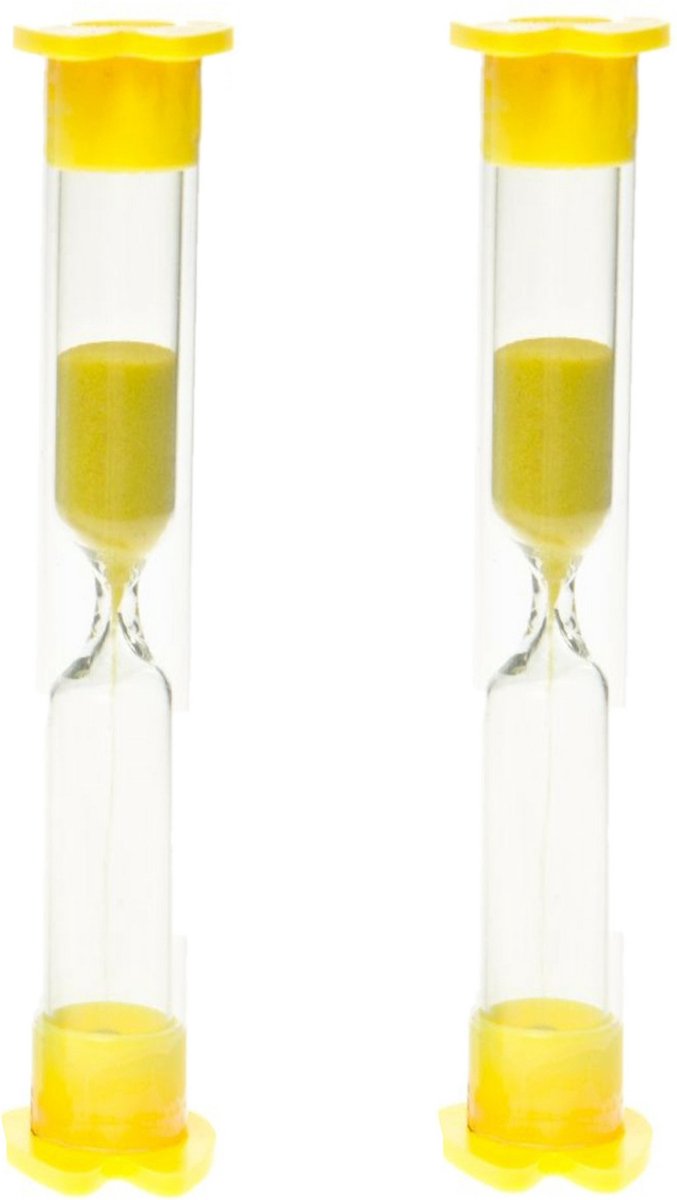  s - 2 stuks - badkamer douche - spelletjes timer - geel - 3 minuten