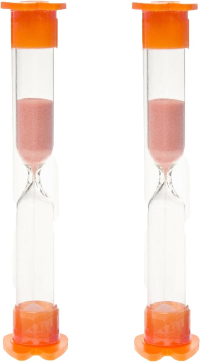  s - 2 stuks - badkamer douche - spelletjes timer - oranje - 3 minuten