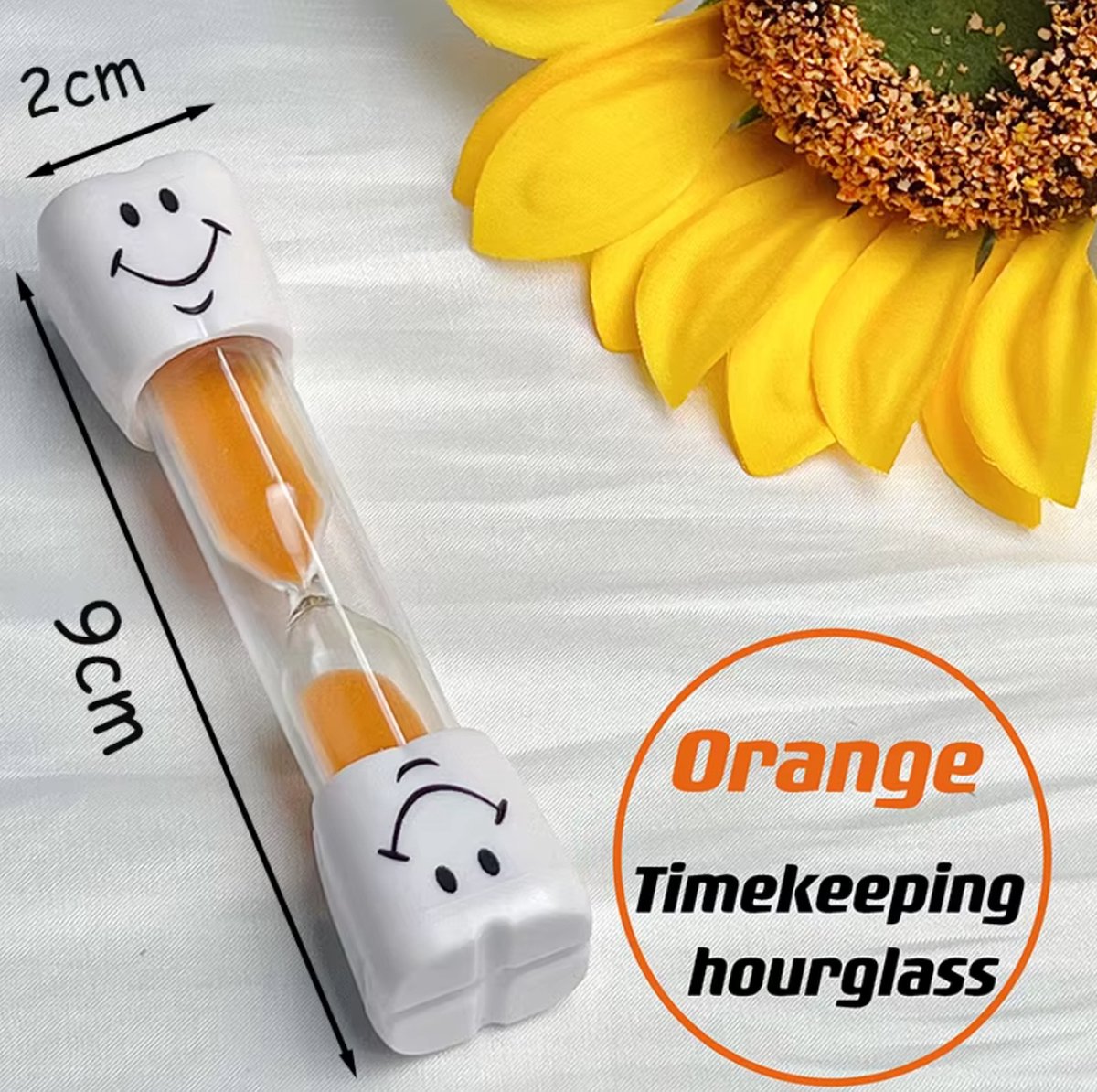 Zandlopers - 3 Minuten - Badkamer douche Timer - Spelletjes Timer – 2 Stuks - Oranje