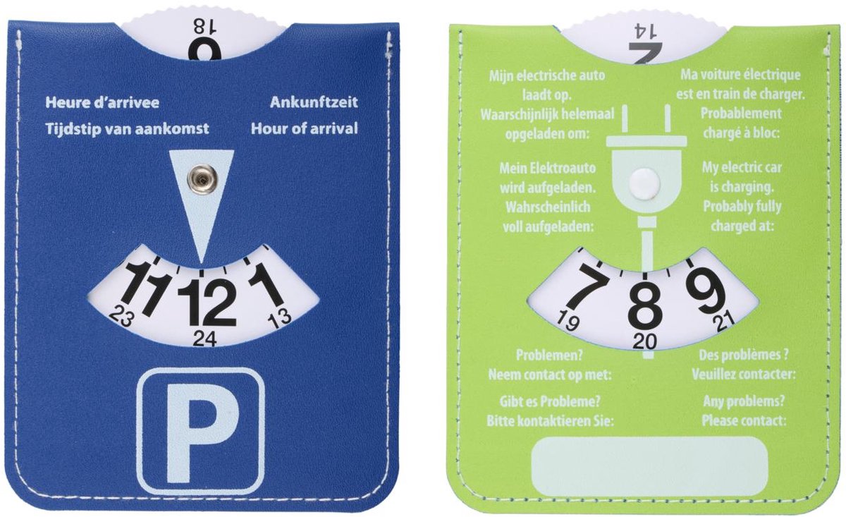 Dunlop Vehicle - Parking disc electrical vehicl - Parkeerschijf - Pvc (Pvc) - blauw/groen