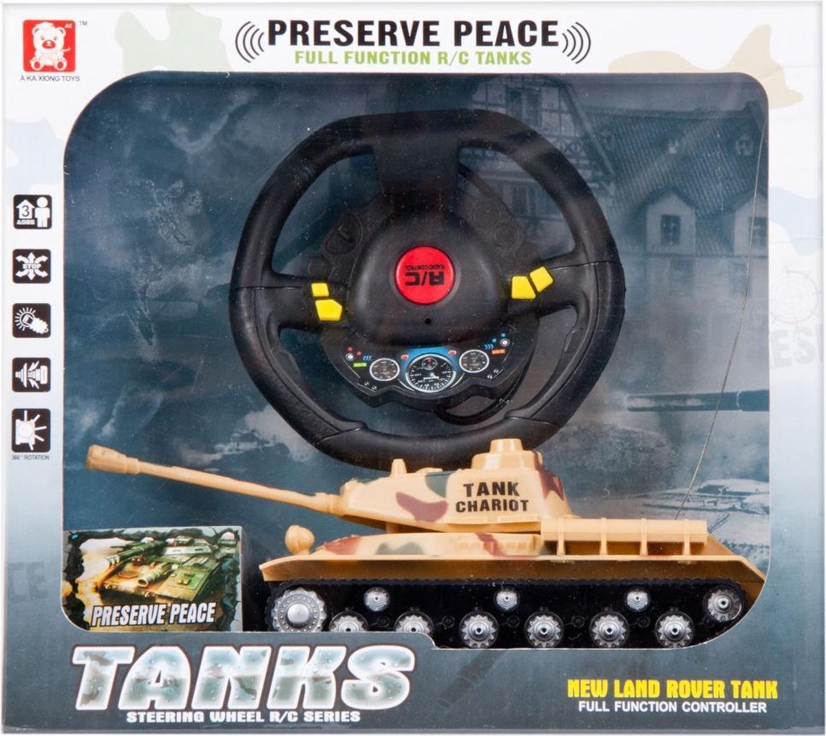 Duo Kids - Tank - Afstand bestuurbaar - Camouflage - Leger - 30x27x12 cm