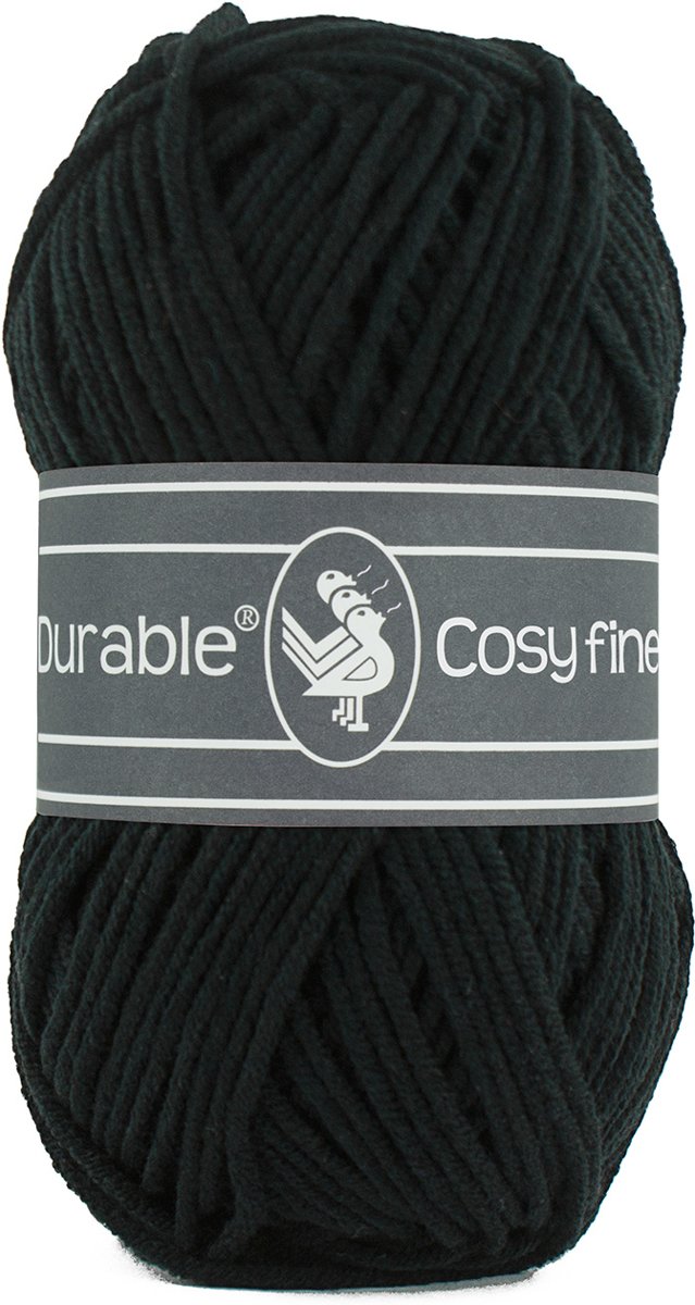 Durable Cosy Fine, Black, 5 bollen