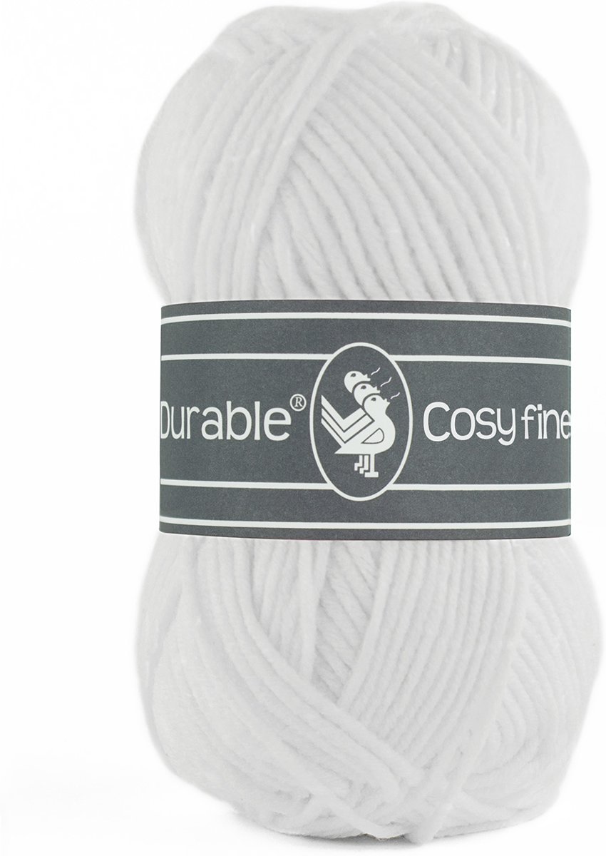 Durable Cosy Fine, white, 5 bollen