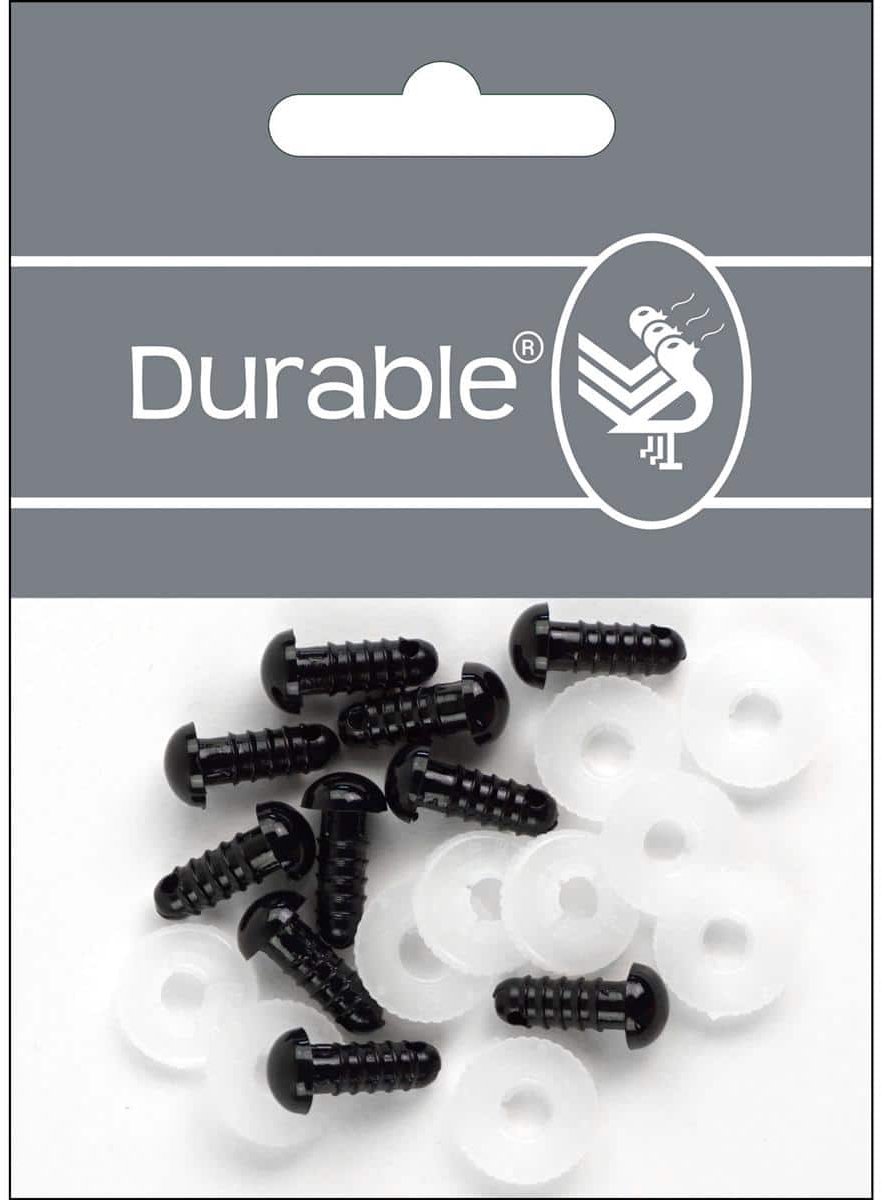 Veiligheidsogen 10mm, 10 stuks = 5 paar, zwart