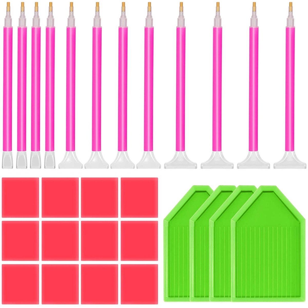 Dussdote Gereedschap voor diamantschilderen - Accessoires voor diamantkralen - Accessoires voor diamantschilderen - Geschikt voor diamantkralen - Set van 28 stuks