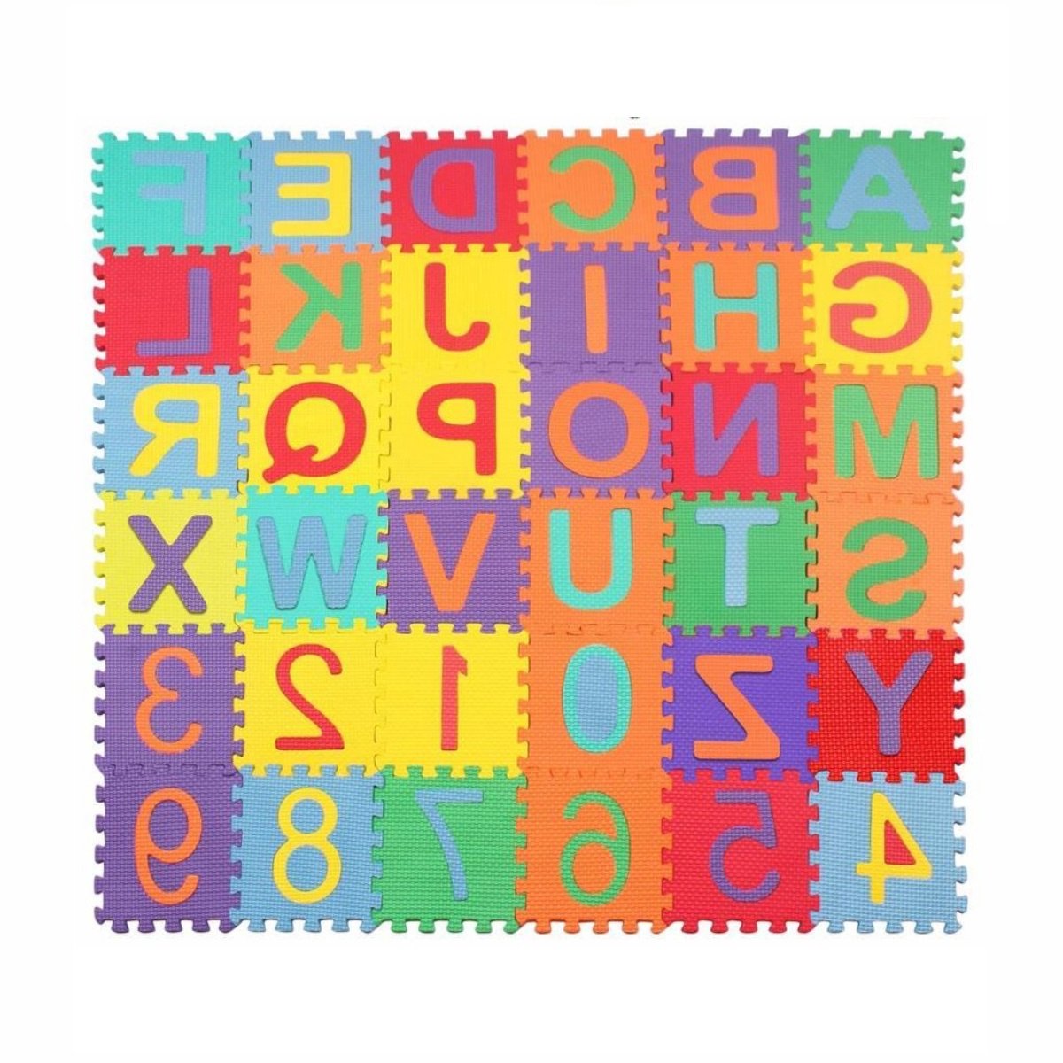 Dussdote Vloermatten voor binnen - Kinderpuzzelmat - puzzelvloermat - EVA foam mat - 12×12cm - 36 stuks