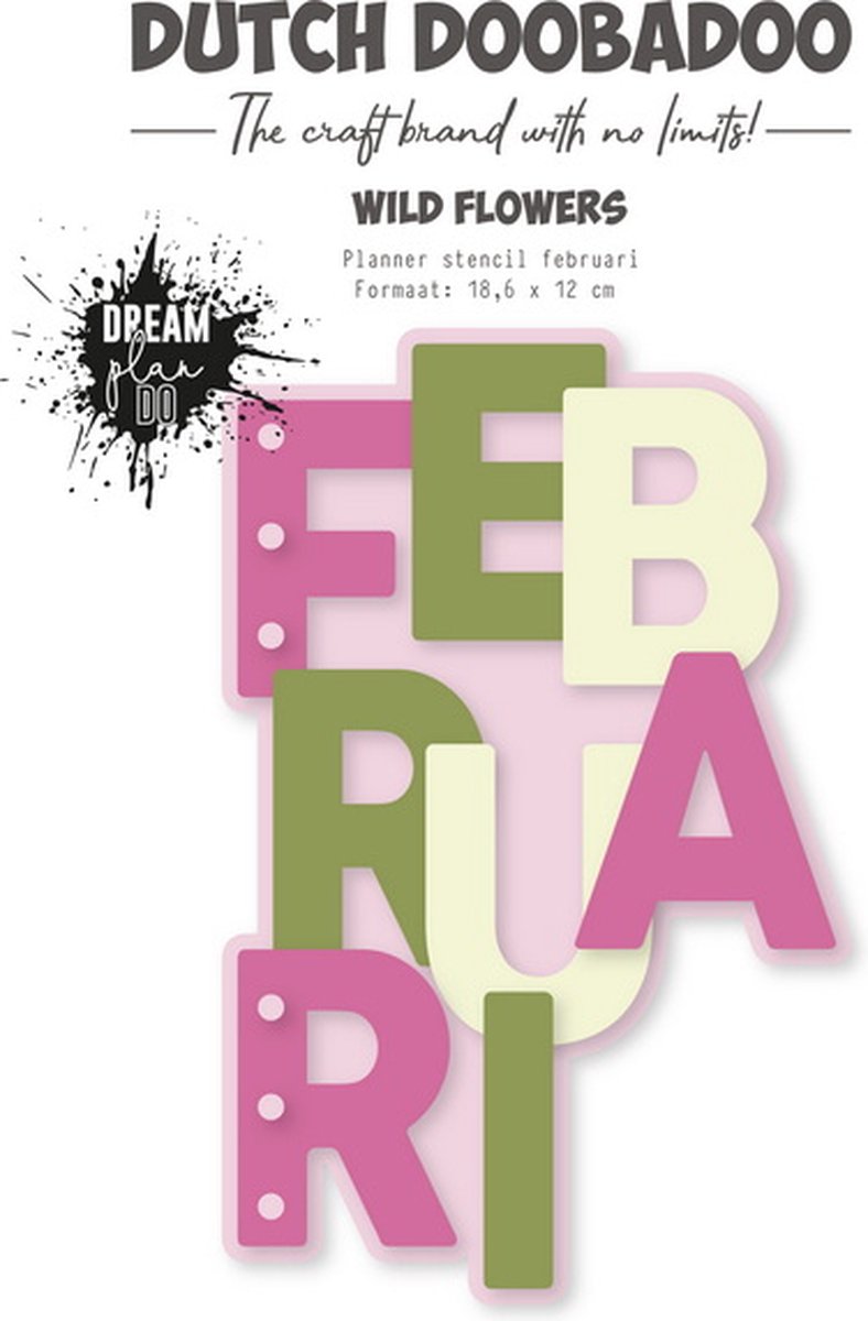 DDBD Card-Art Planner stencil Februari A5