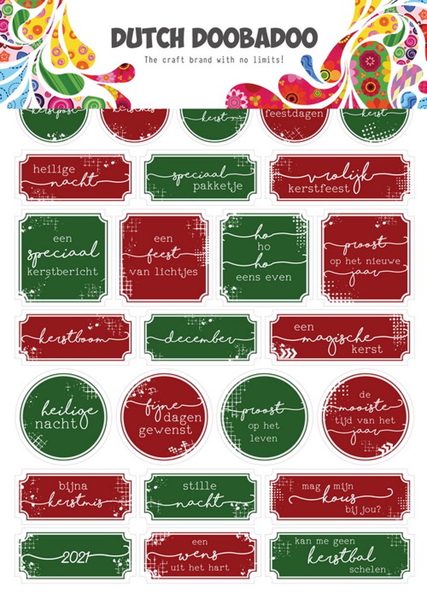 DDBD Dutch Sticker Art Christmas