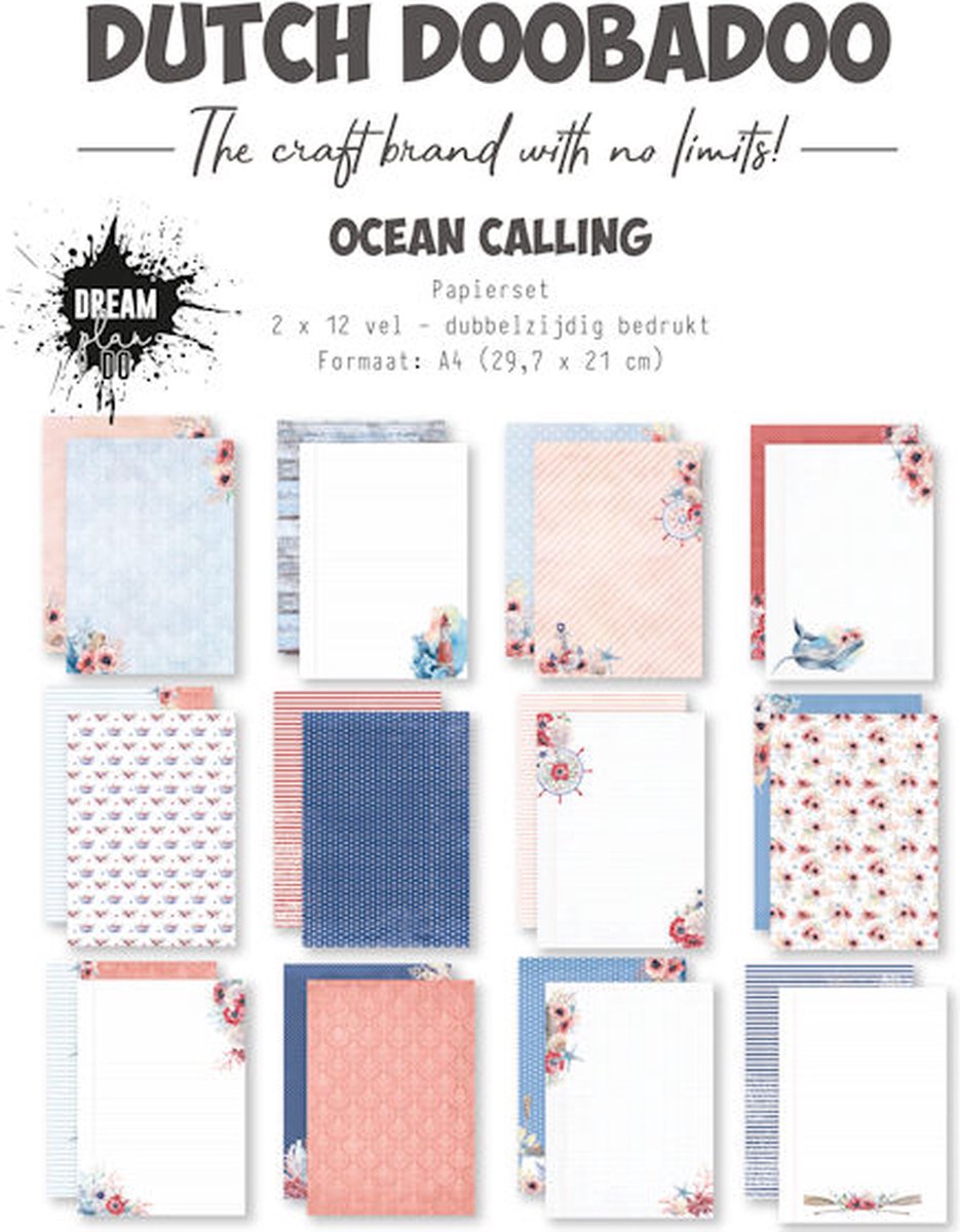 DDBD Papier Ocean Calling 2×12 sheets
