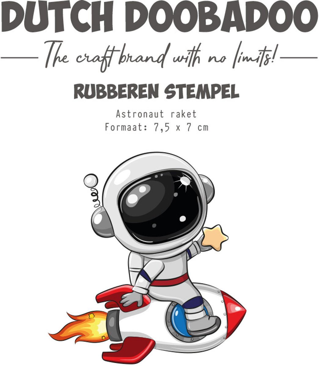 DDBD Rubber stamp Astronaut Raket