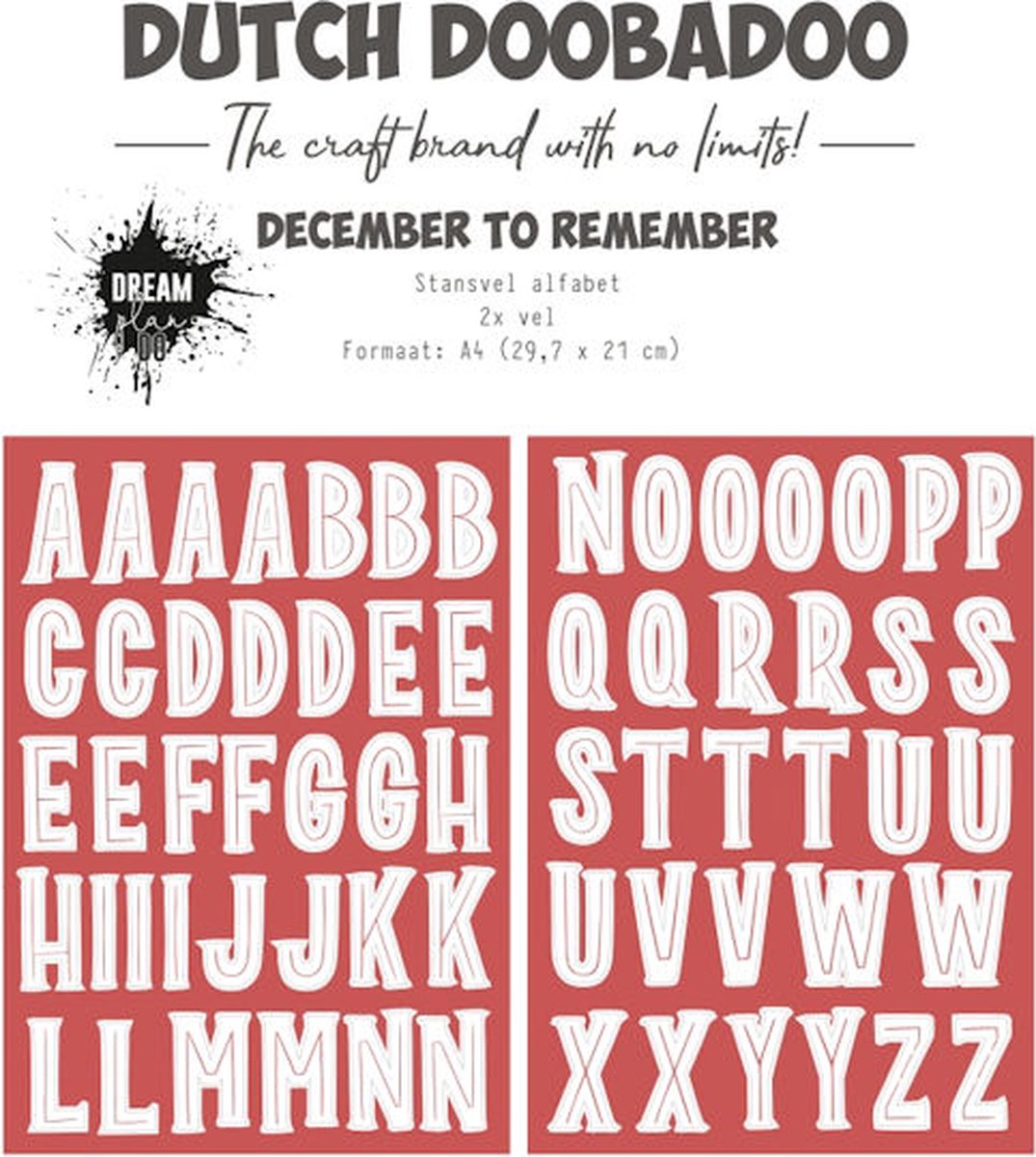 DDBD Stansvel A4 Alfabet to Remember (set van 2)