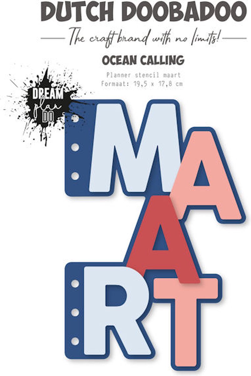 Dutch Doobadoo CardArt Planner stencil Maart A5 (NL) 470.784.296 (02-24)