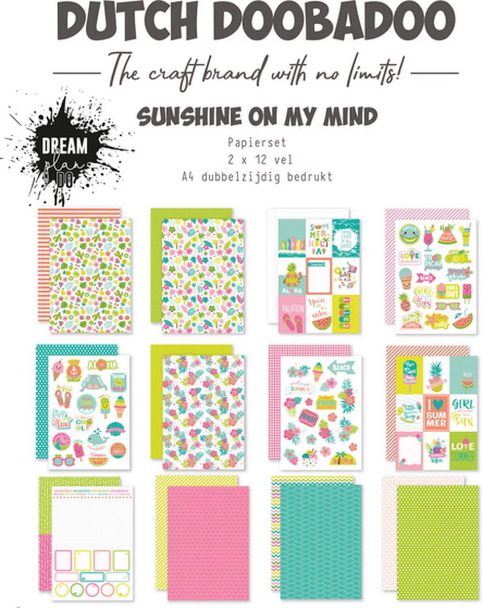 Dutch Doobadoo papier Sunshine on my mind 2x12 473.005.048 (07-23)